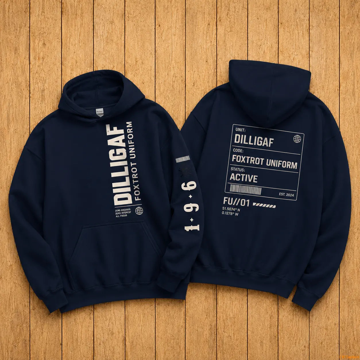 DILLIFU Hoodie - Señoras – – navy_dilligaffu_holz_cb382238-26e6-47b2-9c14-2a078810d878 – El Capitano