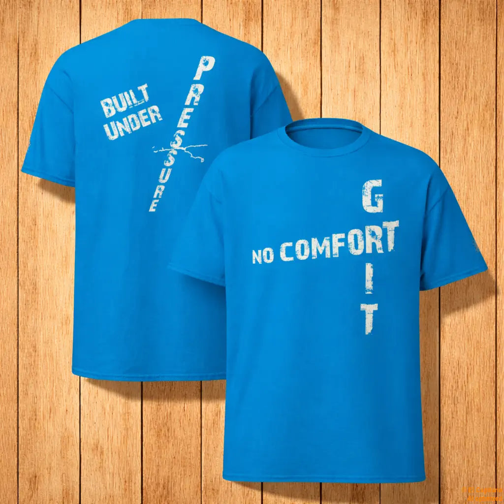 No Comfort Tee – Caballeros – – saphir_nocomfort_front_back – El Capitano