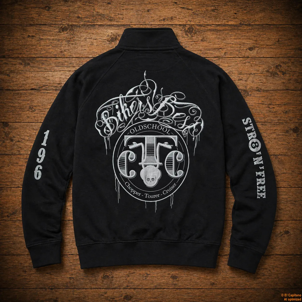 CTC Bikers Best Sweat Jacke – Señoras – – schwarzaufholzbikersbestj – El Capitano