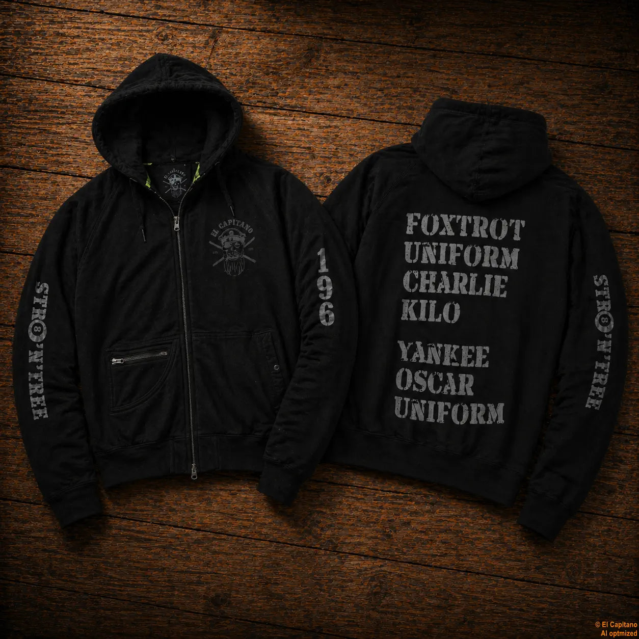 F.U.C.K. Y.O.U. Zip Hoodie – Señoras – – schwarzaufholzfuckyouh – El Capitano