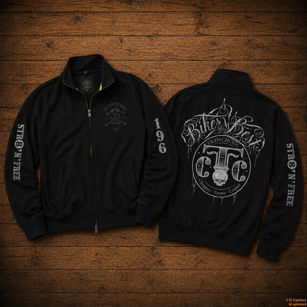 CTC Bikers Best Sweat Jacke – Señoras – – schwarzaufholzikersbest2j – El Capitano