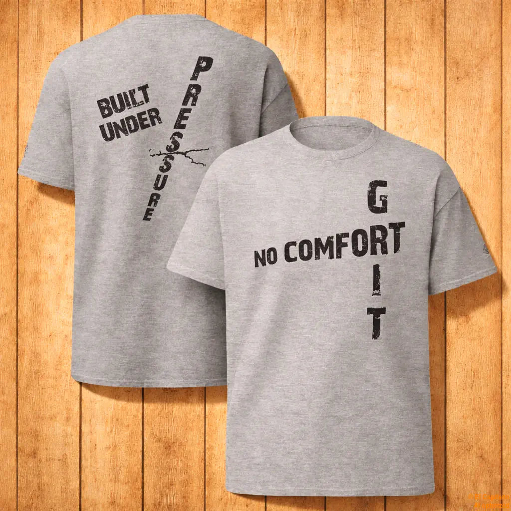 No Comfort Tee – Caballeros – – sport_grau_nocomfort_front_back – El Capitano